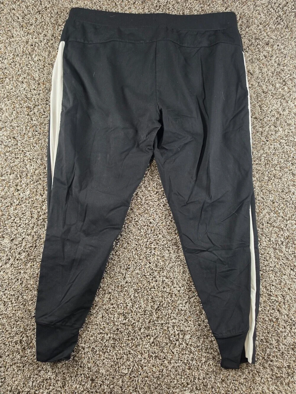 Athleta Womens Sz XL Metro Track Jogger Pants Black White Sweatpants